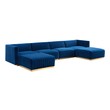 white sectional sofa Modway Furniture Sofas and Armchairs Gold Navy