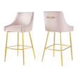Modway Furniture Bar Chairs and Stools, Gold,Pink,Fuchsia,blush, Bar,Counter, Velvet, Bar and Counter Stools, 889654225393, EEI-6037-PNK