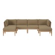 modern leather sofa with chaise Modway Furniture Sofa Sectionals Gray Light Brown