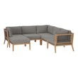 gray sectional couch Modway Furniture Sofa Sectionals Gray Graphite