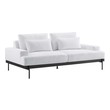 gray couch with chaise Modway Furniture Sofas and Armchairs White