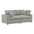 red sectional couch Modway Furniture Sofas and Armchairs Light Gray