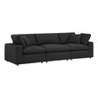 suede sectional sofa Modway Furniture Sofas and Armchairs Black