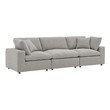 real leather sectional sofa Modway Furniture Sofas and Armchairs Light Gray