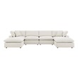 real leather sectional couch Modway Furniture Sofas and Armchairs Ivory