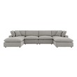 apartment sofa with chaise Modway Furniture Sofas and Armchairs Sofas and Loveseat Light Gray