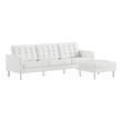 couch sleeper Modway Furniture Sofas and Armchairs Silver White