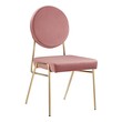 small dining table and chairs set Modway Furniture Dining Chairs Gold Dusty Rose