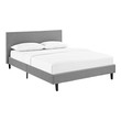 metal headboard and frame queen Modway Furniture Beds Beds Light Gray