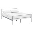 king size bed frame with storage drawers Modway Furniture Beds Gray