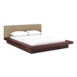twin bed frame Modway Furniture Beds Walnut Latte
