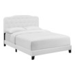 wood frame king size bed frame Modway Furniture Beds White