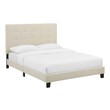 king size headboard and frame with storage Modway Furniture Beds Beige