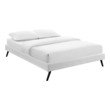 high bed frame queen with headboard Modway Furniture Beds White