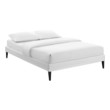 black queen bed frame Modway Furniture Beds White