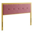 california king bed upholstered headboard Modway Furniture Headboards Gold Dusty Rose