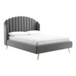 full bed frame white Modway Furniture Beds Gray