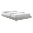 twin wood bed frame with drawers Modway Furniture Beds Light Gray
