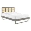 twin xl upholstered bed frame Modway Furniture Beds Gray