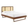metal single bed with storage Modway Furniture Beds Walnut