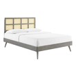 low platform bed frame queen Modway Furniture Beds Gray