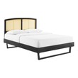 queen grey upholstered bed Modway Furniture Beds Black