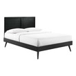 upholstered platform bed frame queen Modway Furniture Beds Black