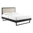 single platform bed with storage Modway Furniture Beds Black Beige