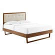 white queen bed with drawers Modway Furniture Beds Walnut Beige