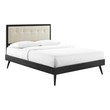twin xl bed frame with storage and headboard Modway Furniture Beds Black Beige