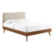 twin size bedroom sets Modway Furniture Beds Walnut Beige