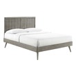 gray upholstered bed king Modway Furniture Beds Gray