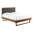 white king size bed frames Modway Furniture Beds Walnut Charcoal