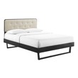 king bed platform base Modway Furniture Beds Black Beige