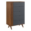 white bedroom furniture with wood top Modway Furniture Case Goods Walnut Gray