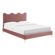 twin bed queen bed Modway Furniture Beds Dusty Rose