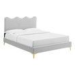bed upholstered Modway Furniture Beds Light Gray