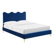 white queen platform bed with storage Modway Furniture Beds Navy