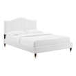 wood bedframe with headboard Modway Furniture Beds White