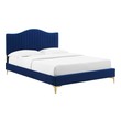 gray tufted bed Modway Furniture Beds Navy