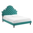 twin upholstered platform bed frame Modway Furniture Beds Teal