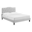 queen size bed frame Modway Furniture Beds Light Gray