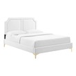 king bed frame with storage with headboard Modway Furniture Beds White