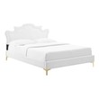 full size bed with storage and headboard Modway Furniture Beds White