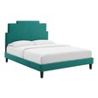 queen bed base white Modway Furniture Beds Teal
