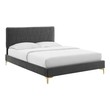 white metal twin bed frame Modway Furniture Beds Charcoal
