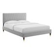 king size floor bed frame Modway Furniture Beds Light Gray
