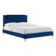 bedroom bed set Modway Furniture Beds Navy