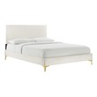 low profile queen bed Modway Furniture Beds White