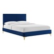 cream bed frame with headboard Modway Furniture Beds Navy